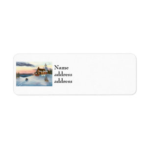 Étiquettes d'adresse de retour de Sunset Polaris
