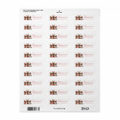 Étiquettes d'adresse de retour de teckel (Feuille entière)