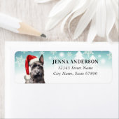 Étiquettes d'adresse de retour de Terrier écossais (En situation)