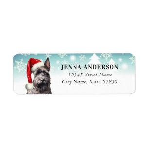 Étiquettes d'adresse de retour de Terrier écossais