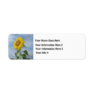 Étiquettes d'adresse de retour de tournesol