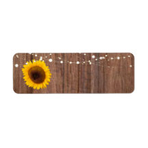 Étiquettes d'adresse de retour de tournesol