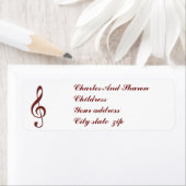 ÉTIQUETTES D'ADRESSE DE RETOUR DE TRABLES (En situation)