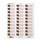 Étiquettes d'adresse de retour de vacances de la p (Feuille entière)