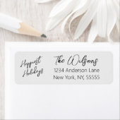 Étiquettes d'adresse de retour de vacances simples (En situation)