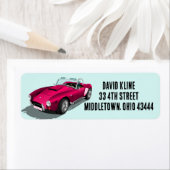 ÉTIQUETTES D'ADRESSE DE RETOUR DE VOITURE SPORTIVE (En situation)