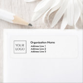 Étiquettes d'adresse de retour d'entreprise avec l (En situation)