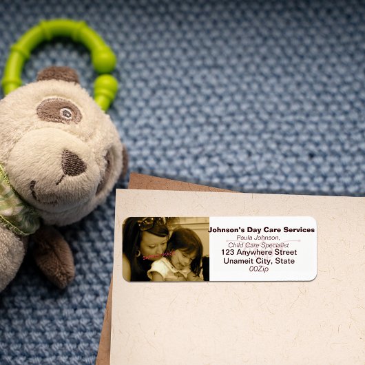 Étiquettes d'adresse de retour d'entreprise photo