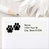 Étiquettes d'adresse de retour des Empreintes de p (En situation)