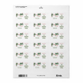 Étiquettes d'adresse de retour des Feuilles de Noë (Feuille entière)