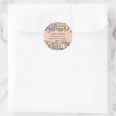 Étiquettes d'adresse de retour des fleurs de print (Sac)