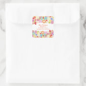 Étiquettes d'adresse de retour des fleurs de print (Sac)