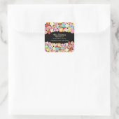 Étiquettes d'adresse de retour des fleurs de print (Sac)