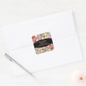 Étiquettes d'adresse de retour des fleurs de print (Enveloppe)