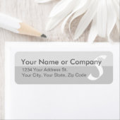 Étiquettes d'adresse de retour des gris clairs mod (En situation)