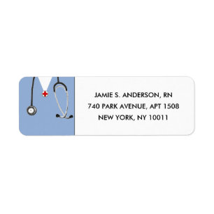 Étiquettes d'adresse de retour des infirmières