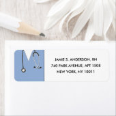 Étiquettes d'adresse de retour des infirmières (En situation)