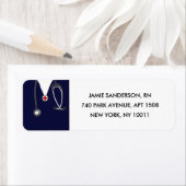 Étiquettes d'adresse de retour des infirmières (En situation)