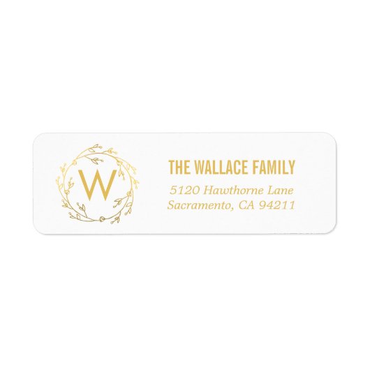 Étiquettes d'adresse de retour des jours fériés de (Devant)