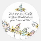 Étiquettes d'adresse de retour des maisons (Devant)