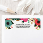 Étiquettes d'adresse de retour des Mariages florau (En situation)