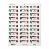 Étiquettes d'adresse de retour des Mariages florau (Feuille entière)