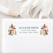 Étiquettes d'adresse de retour des oiseaux mignons (En situation)