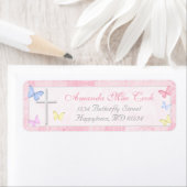 Étiquettes d'adresse de retour des papillons crois (En situation)