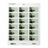 Étiquettes d'adresse de retour des papillons de No (Feuille entière)