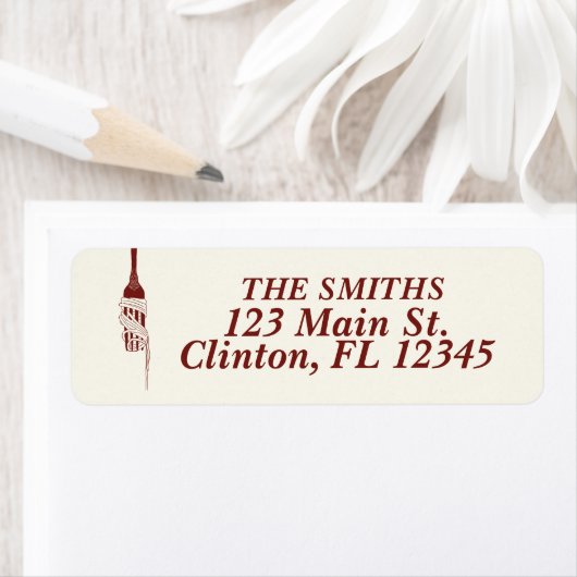 Étiquettes d'adresse de retour des pâtes italienne (En situation)