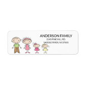 Étiquettes d'adresse de retour des Personnages en  (Devant)