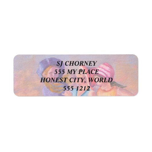 ÉTIQUETTES D'ADRESSE DE RETOUR DES PETITES FILLES (Devant)