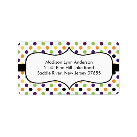 Étiquettes d'adresse de retour des points d'Hallow (Devant)