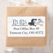 Étiquettes d'adresse de retour des PUP (En situation)