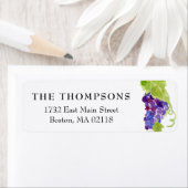 Étiquettes d'adresse de retour des raisins sur le  (En situation)