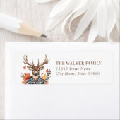 Étiquettes d'adresse de retour des rennes d'automn (En situation)