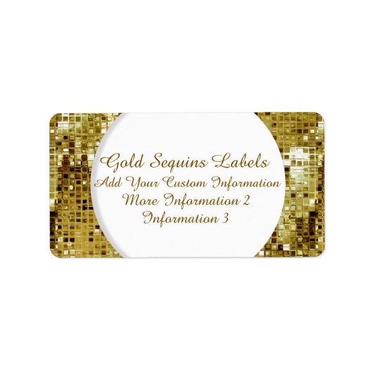 Étiquettes d'adresse de retour des séquences d'or (Devant)