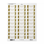 Étiquettes d'adresse de retour des séquences d'or (Feuille entière)