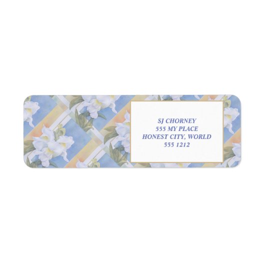 ÉTIQUETTES D'ADRESSE DE RETOUR DES SNAPDRAGONS BLA (Devant)