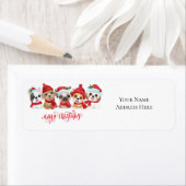 Étiquettes d'adresse de retour des vacances (En situation)