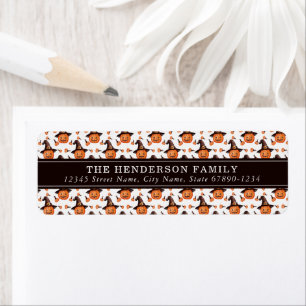 Étiquettes d'adresse de retour d'Halloween mignonn