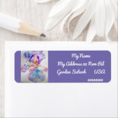 Étiquettes d'adresse de retour d'Iris pourpre (En situation)