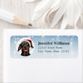 Étiquettes d'adresse de retour Doberman (En situation)