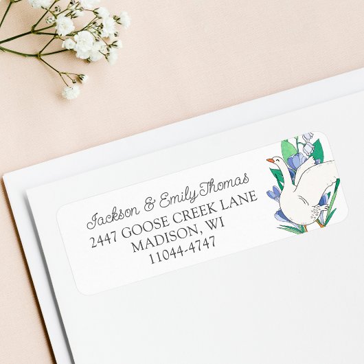 Étiquettes d'adresse de retour d'oie idiote