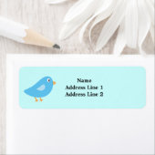 Étiquettes d'adresse de retour d'oiseaux bleus (En situation)