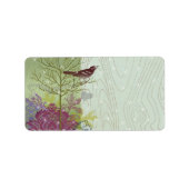 Étiquettes d'adresse de retour d'oiseaux de Noël - (Devant)