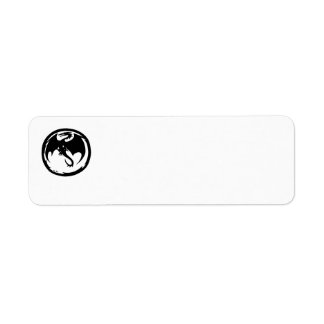 Étiquettes d'adresse de retour Dragon Noir