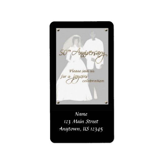 Étiquettes d'adresse de retour du 50e anniversaire (Devant)