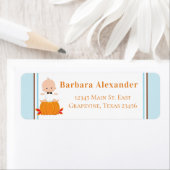 Étiquettes d'adresse de retour du Baby shower citr (En situation)