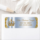 Étiquettes d'adresse de retour du Baby shower Prin (En situation)